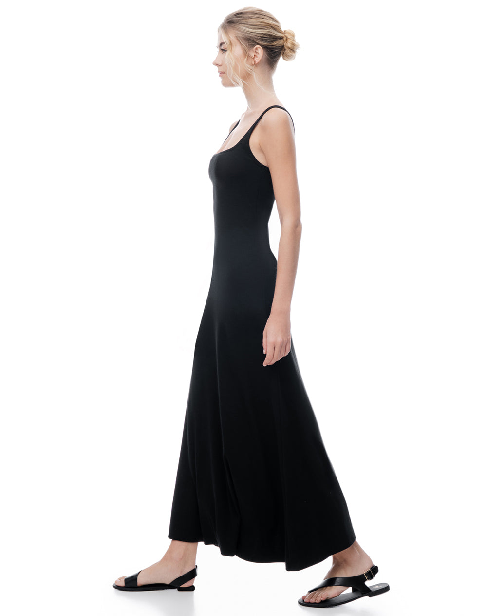 Vestido largo negro mujer