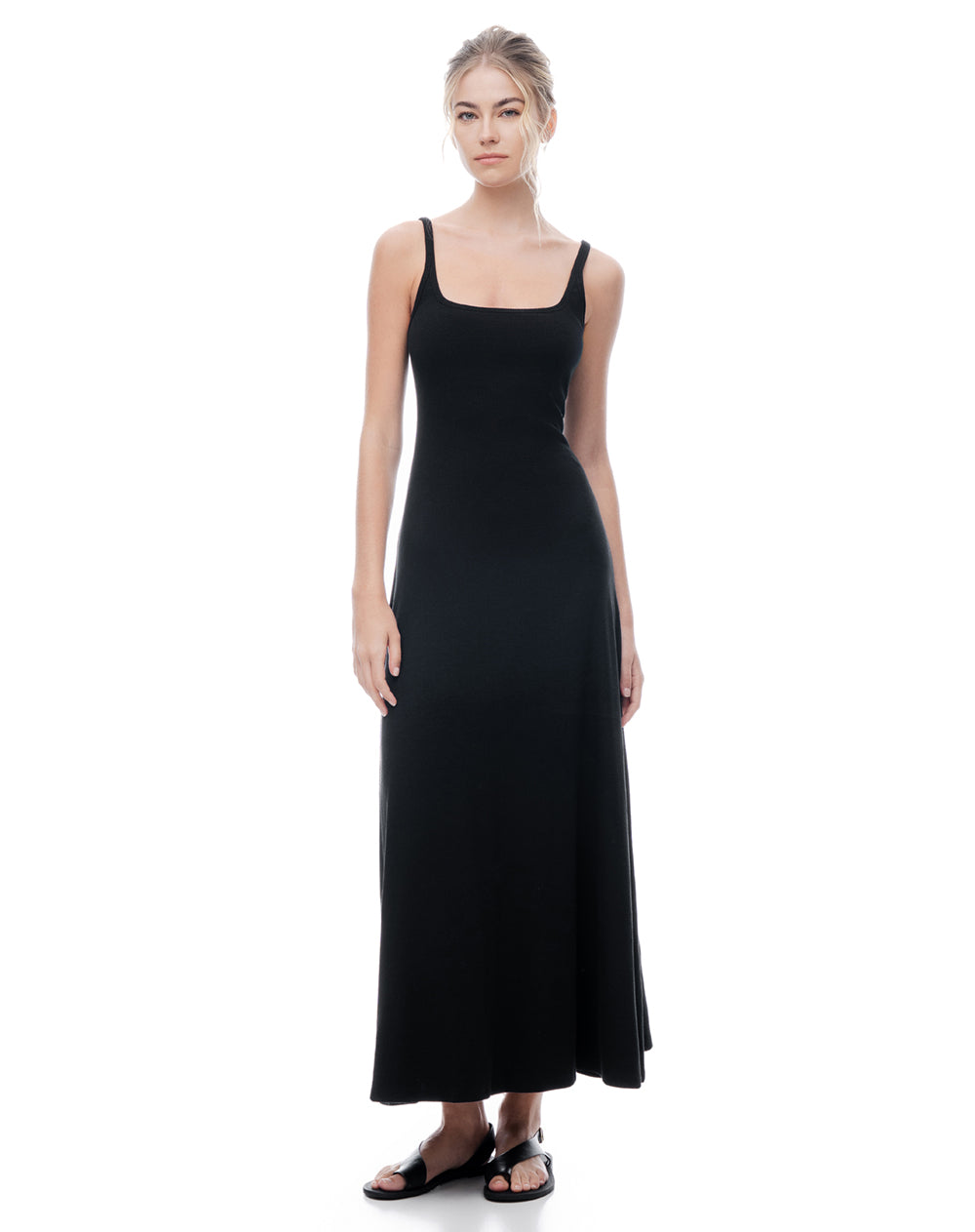 Vestido largo negro mujer