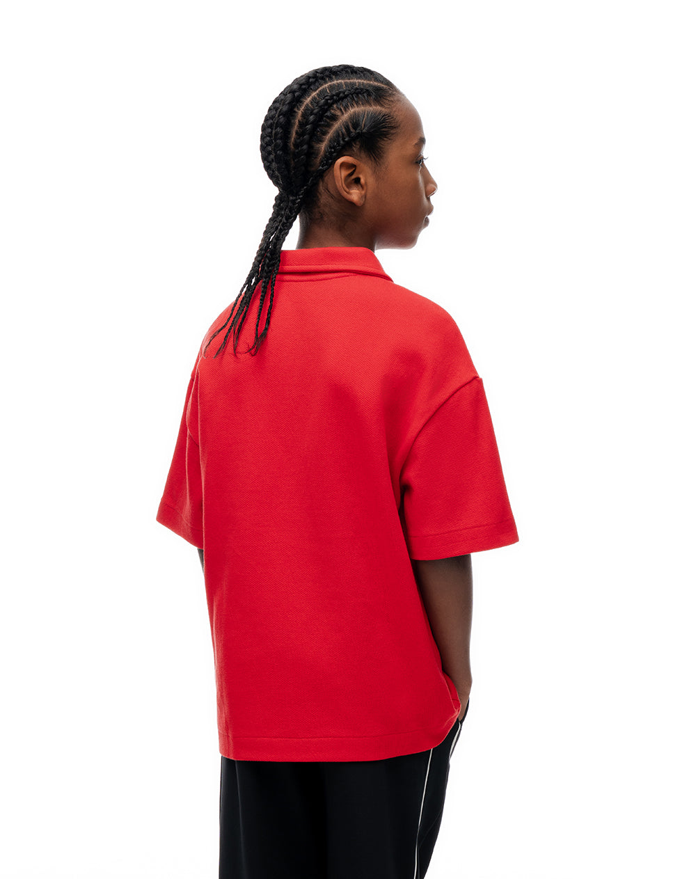 Polo regular roja niño