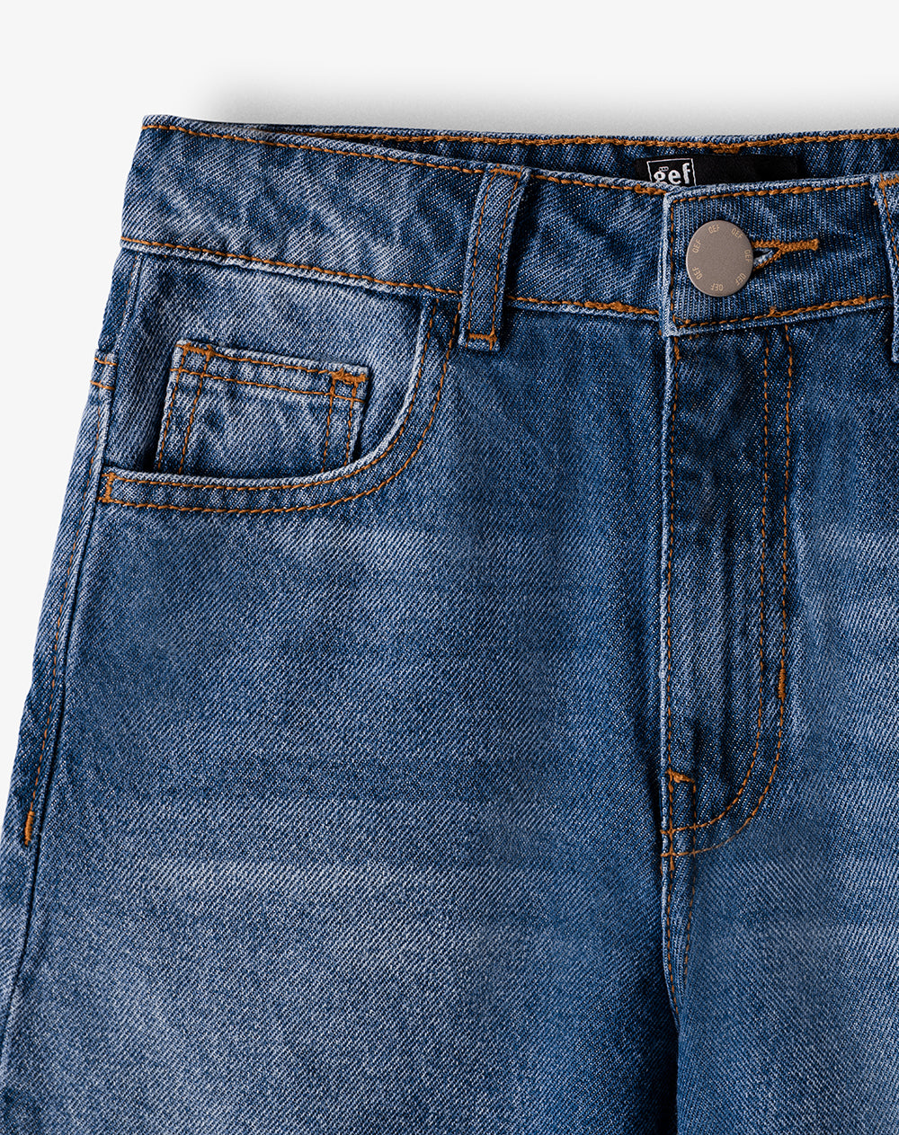 Jean regular fit tiro medio indigo