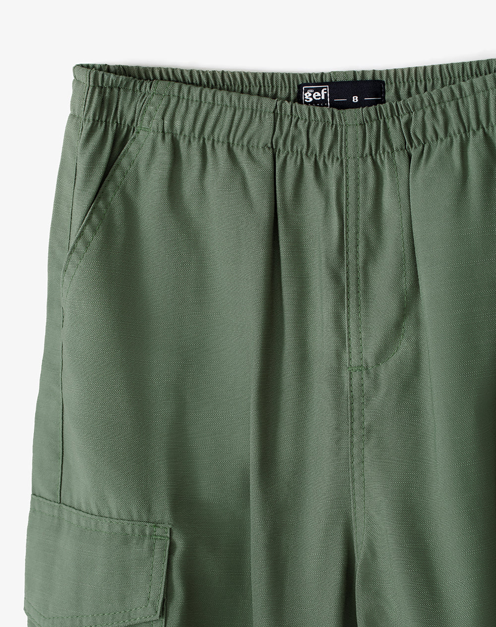 Jogger cargo tiro medio verde niña