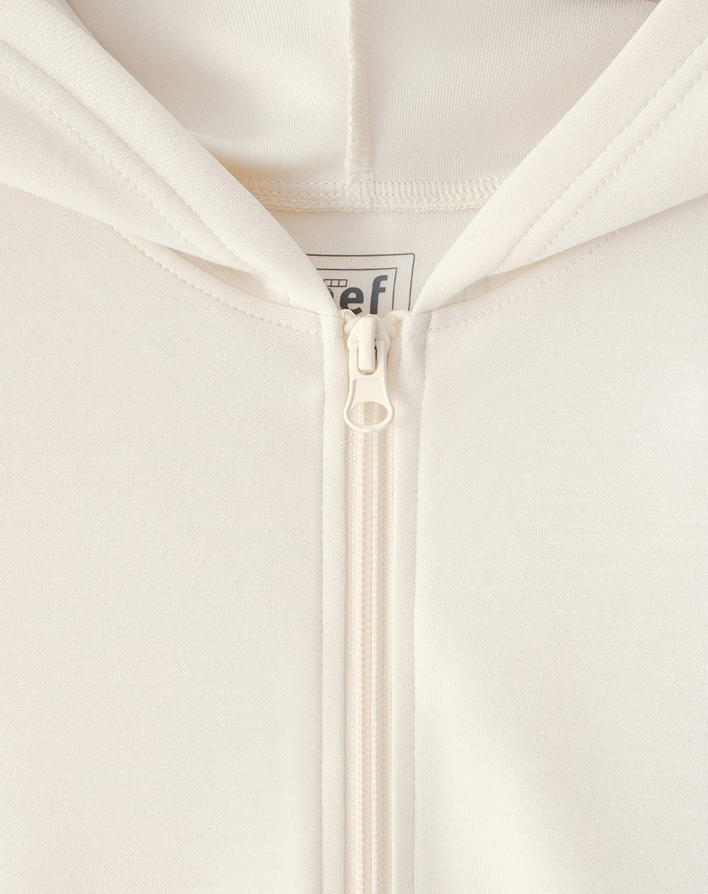 Chaqueta relaxed fit sin capucha crema