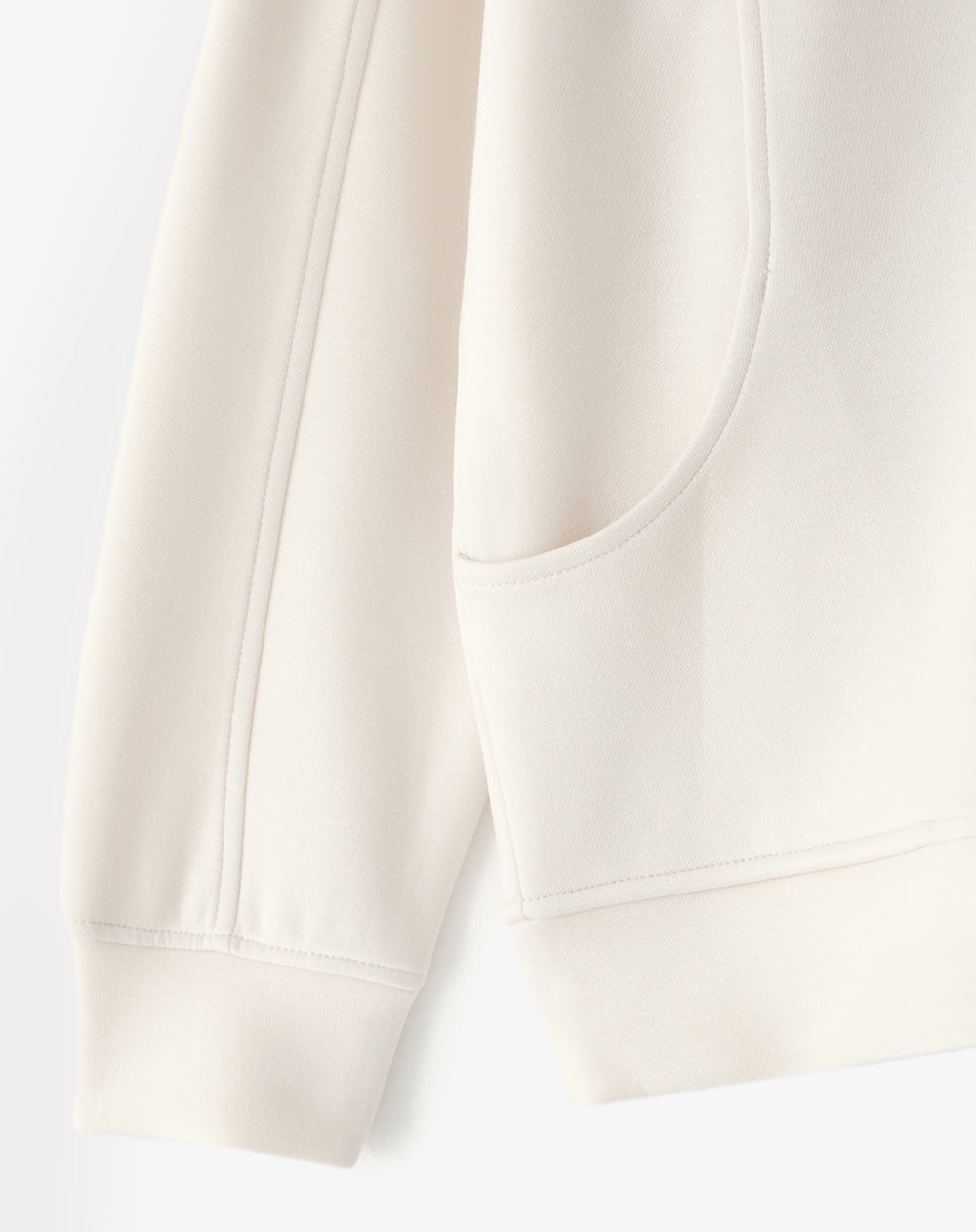 Chaqueta relaxed fit sin capucha crema