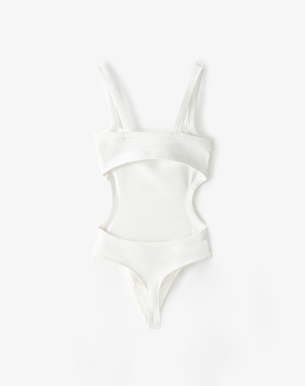 Body cuello cuadrado tiras blanco