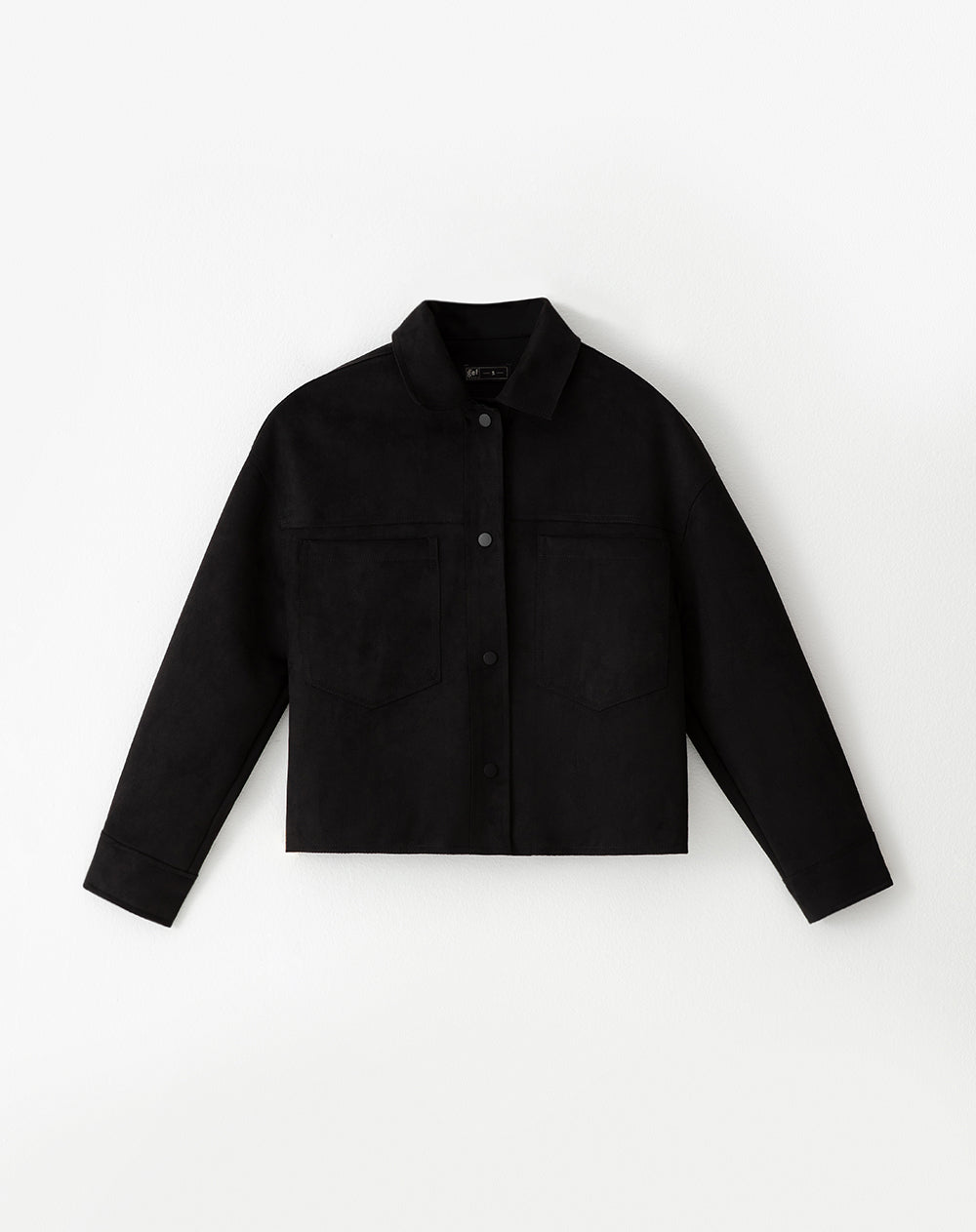Chaqueta loose fit sin capucha negra