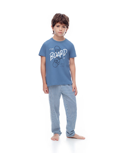 Camiseta + pantalón de pijama niño algodón surtido