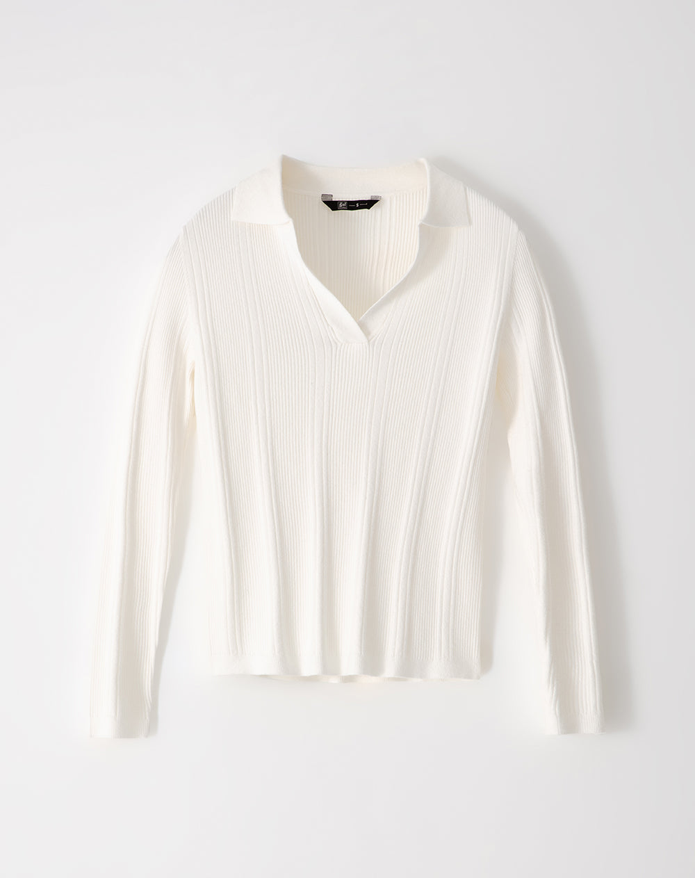 Camisa fitted fit manga larga blanca
