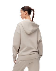 Buzo relax tipo hoddie arena mujer