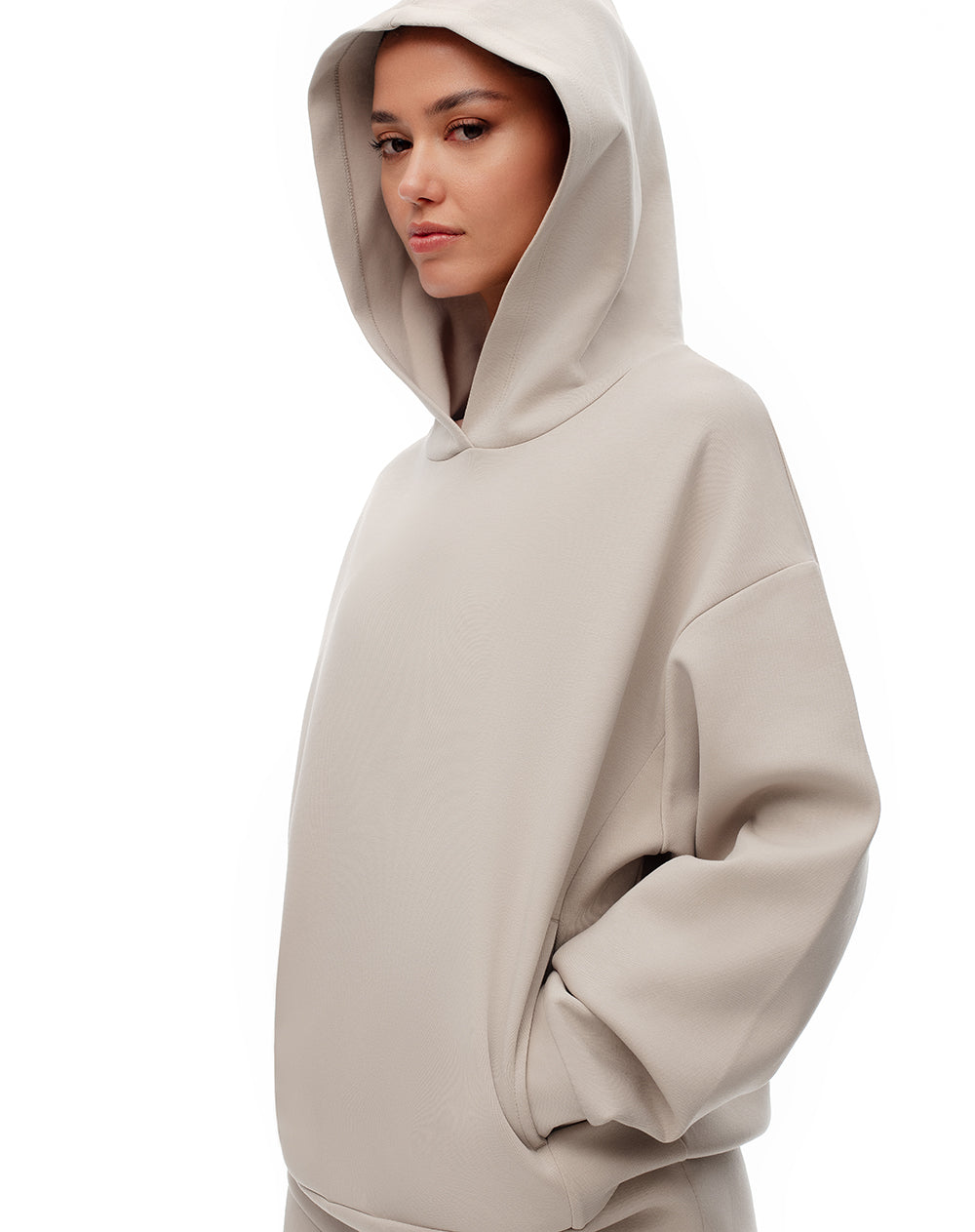 Buzo tipo hoddie arena mujer