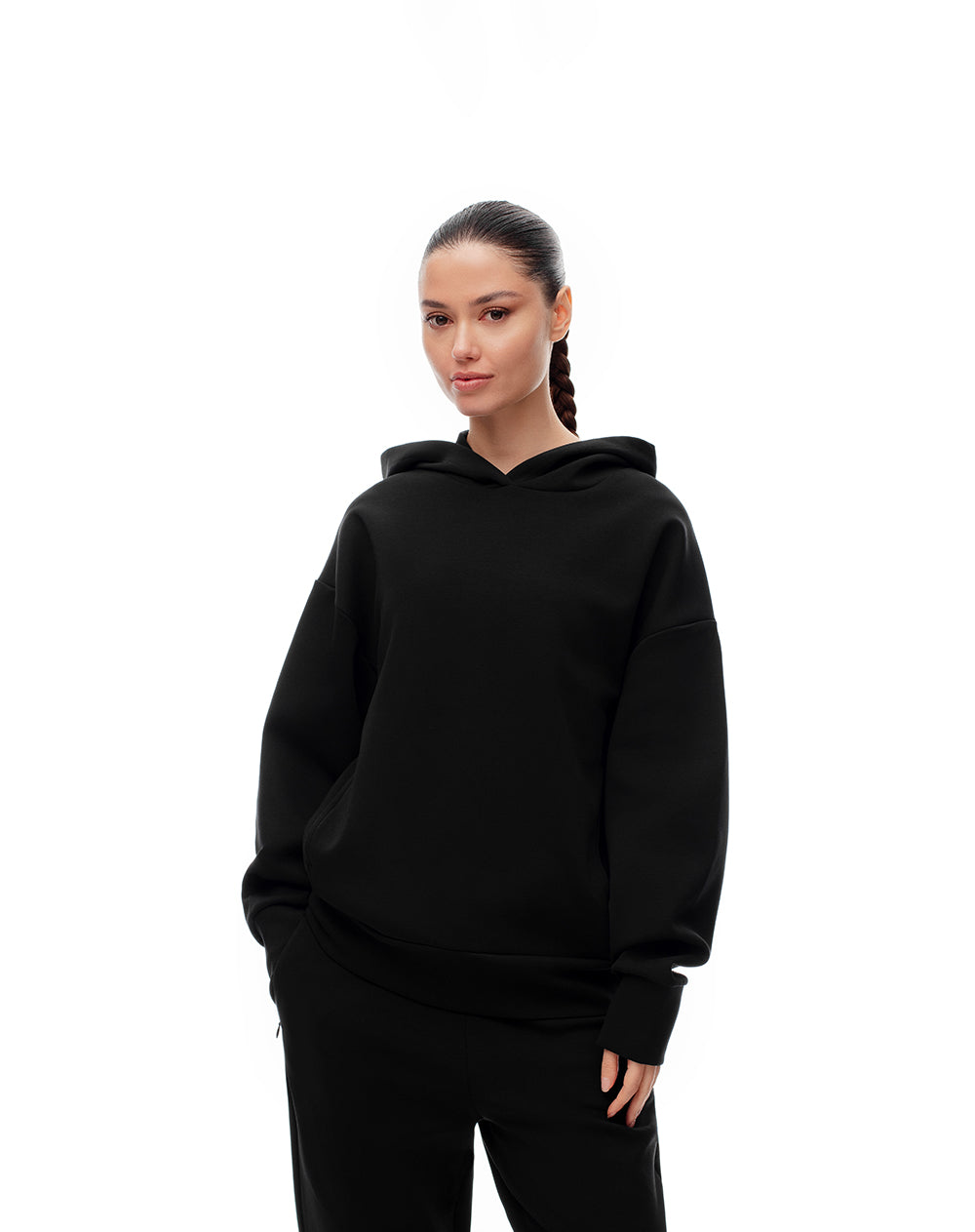 Buzo relaxed fit negro
