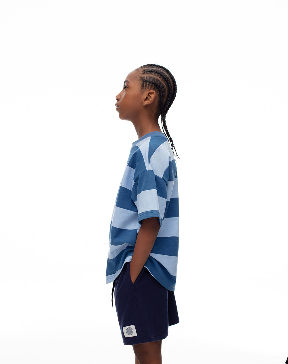 Bermuda Lana regular fit azul