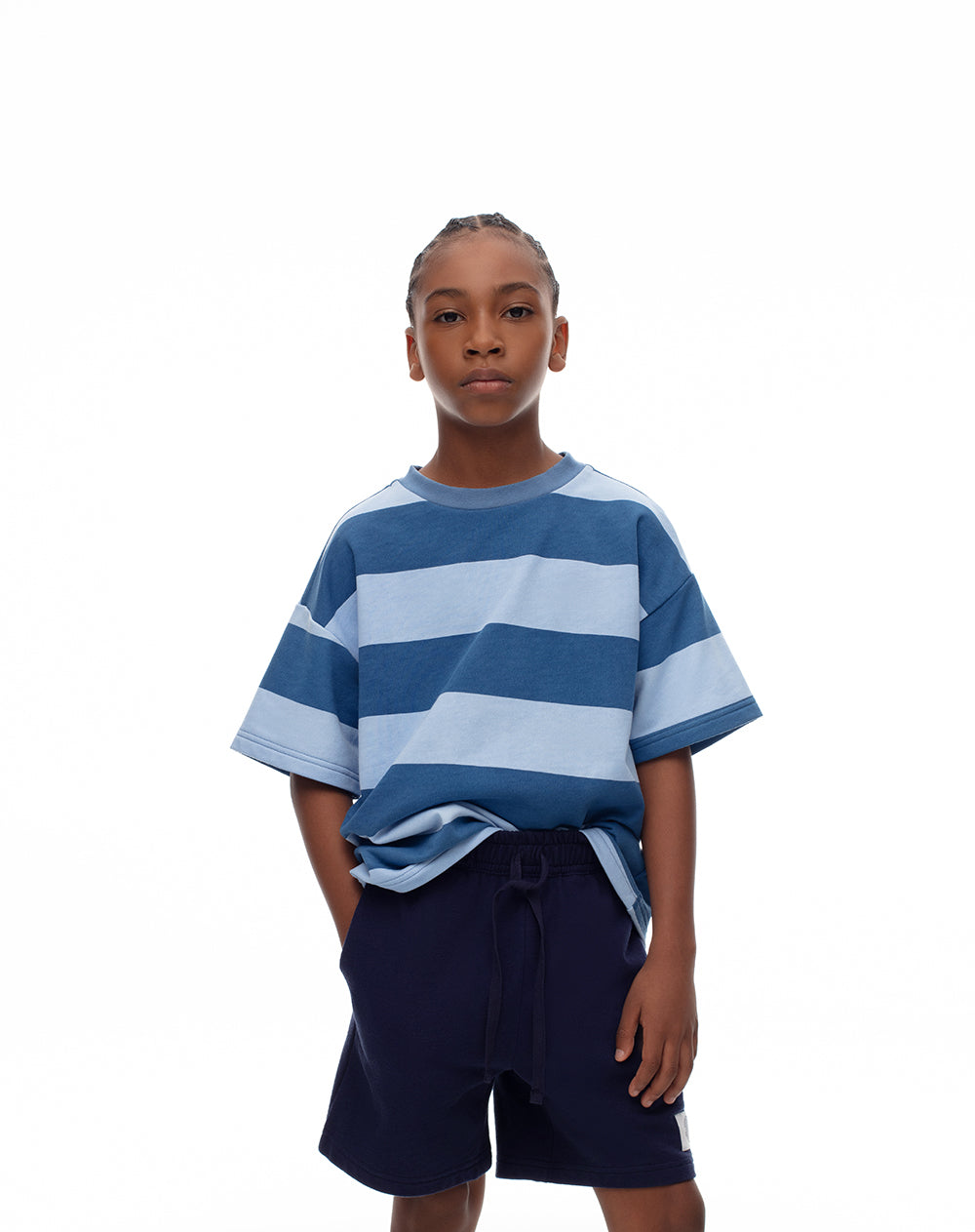 Bermuda Lana regular fit azul