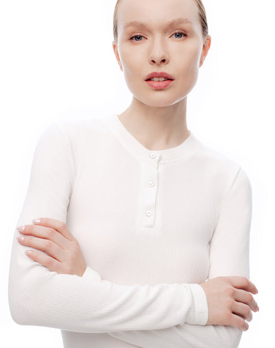 Camibuzo slim blanco mujer