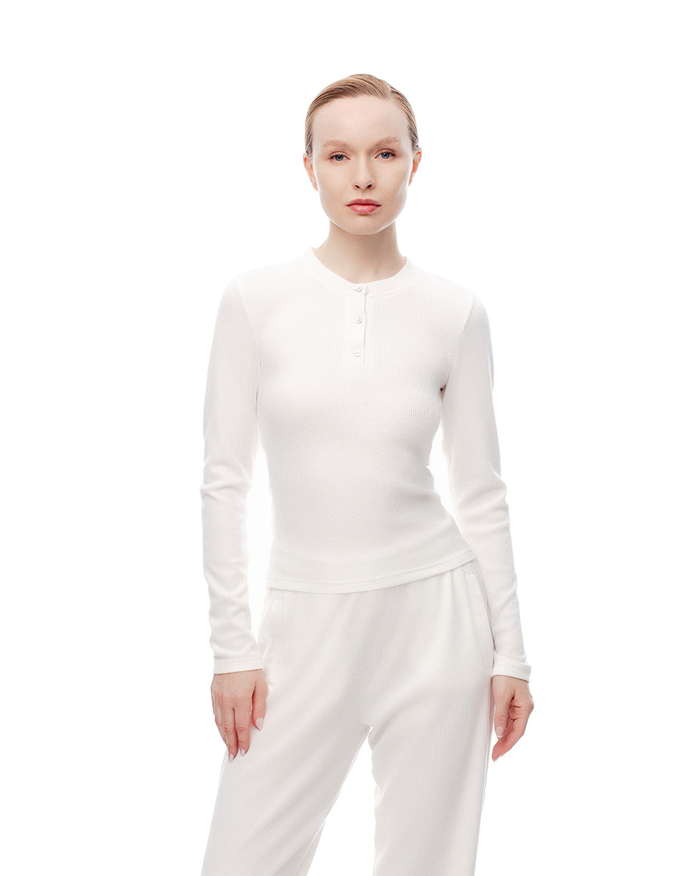 Camibuzo slim blanco mujer