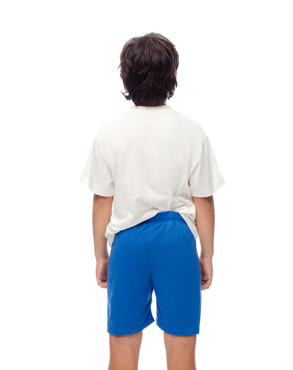 Pijama regular fit manga corta azul