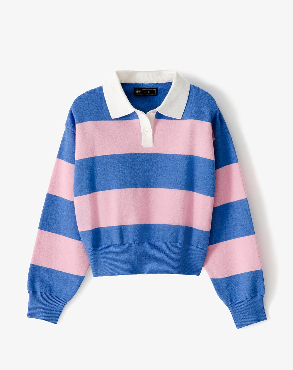 Buzo tipo polo rayas niña