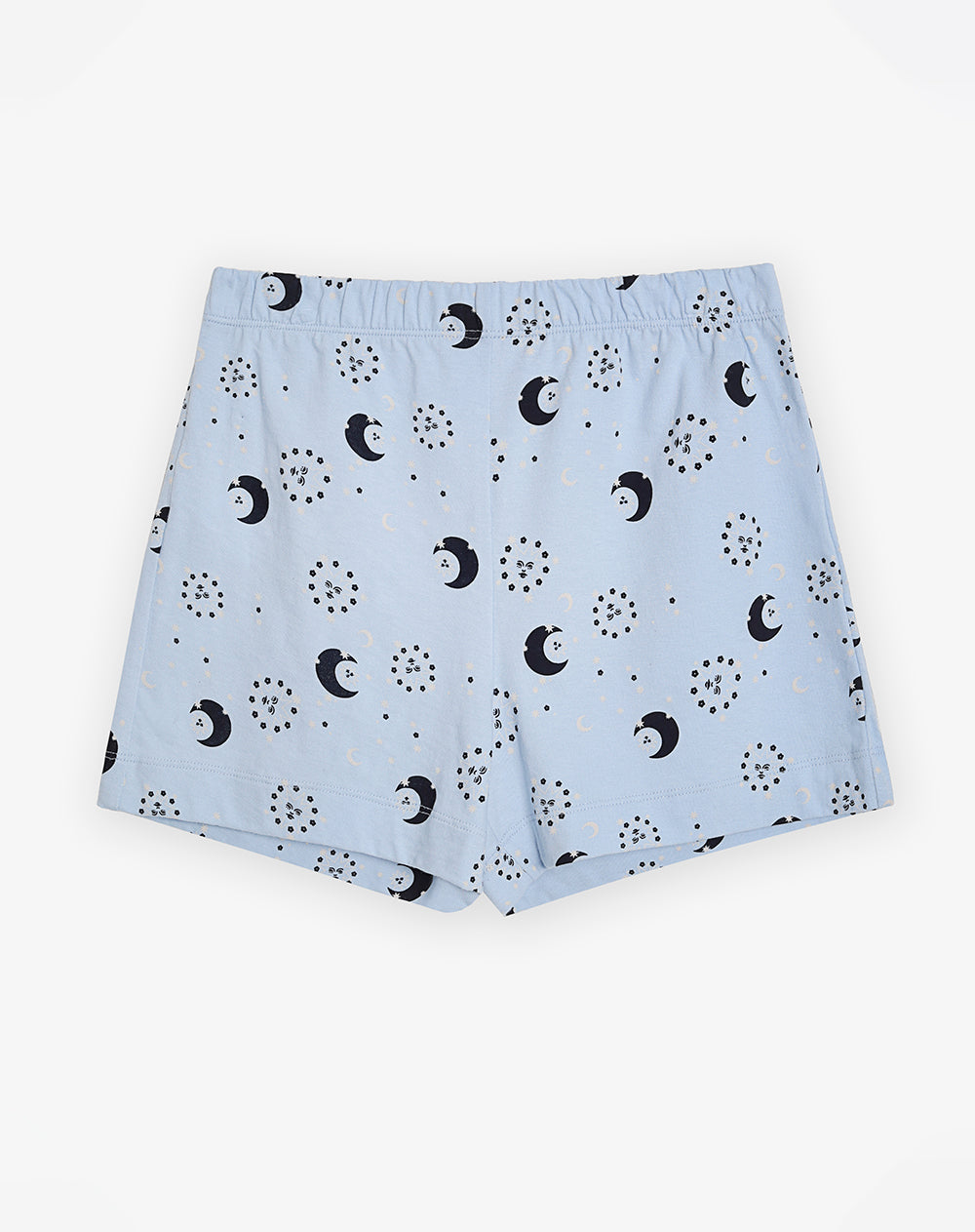 Pijama relaxed fit manga corta azul estampada