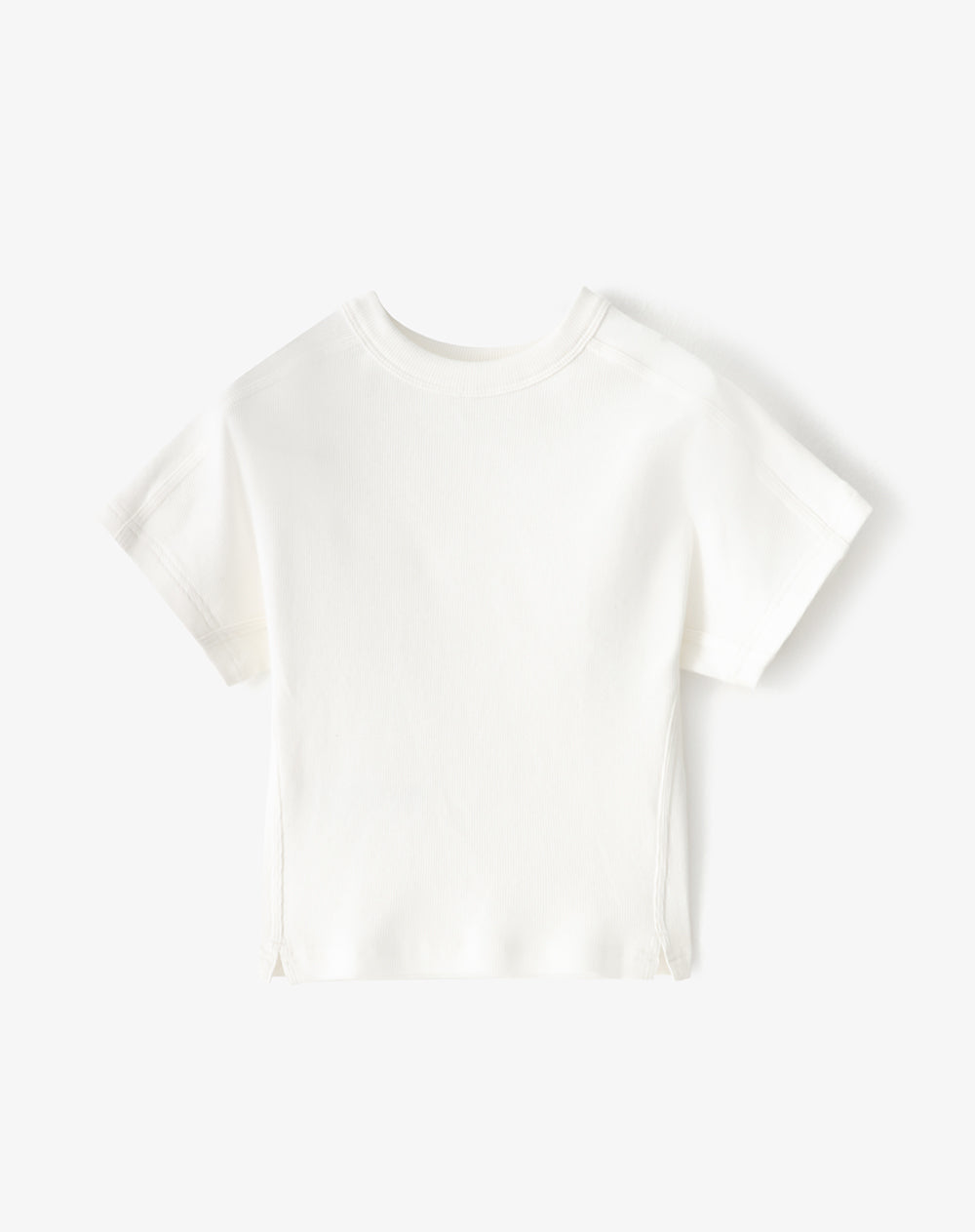 Camiseta slim fit manga corta blanca