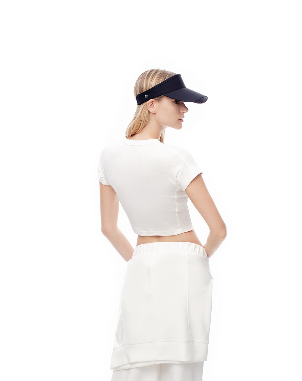 Camiseta slim fit manga corta blanca