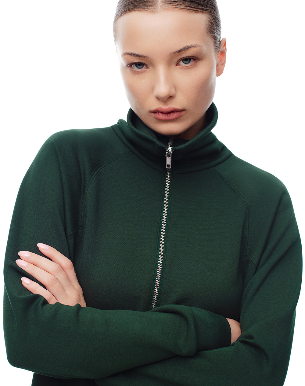 Buzo relax tacto suave verde mujer