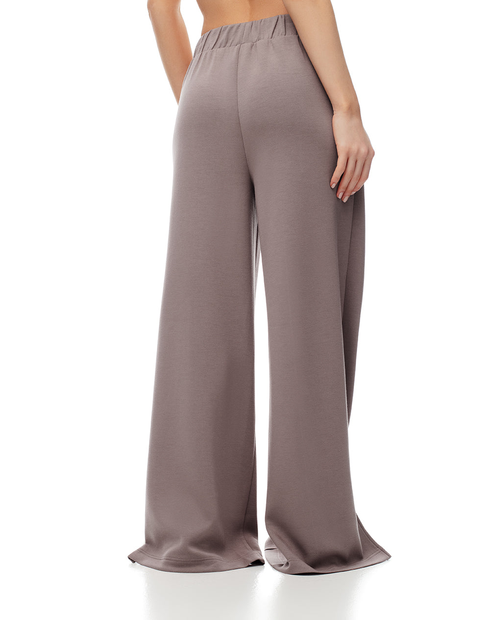 Jogger relaxed fit tiro alto cafe