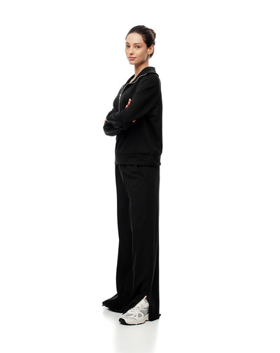 Pantalón holgado negro mujer