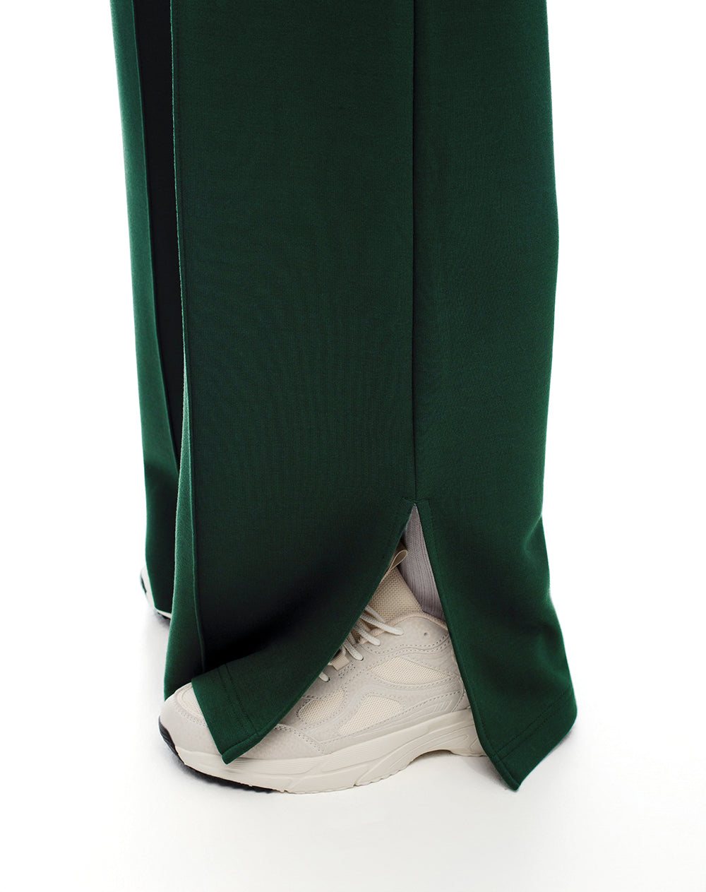 Pantalón tiro alto verde mujer