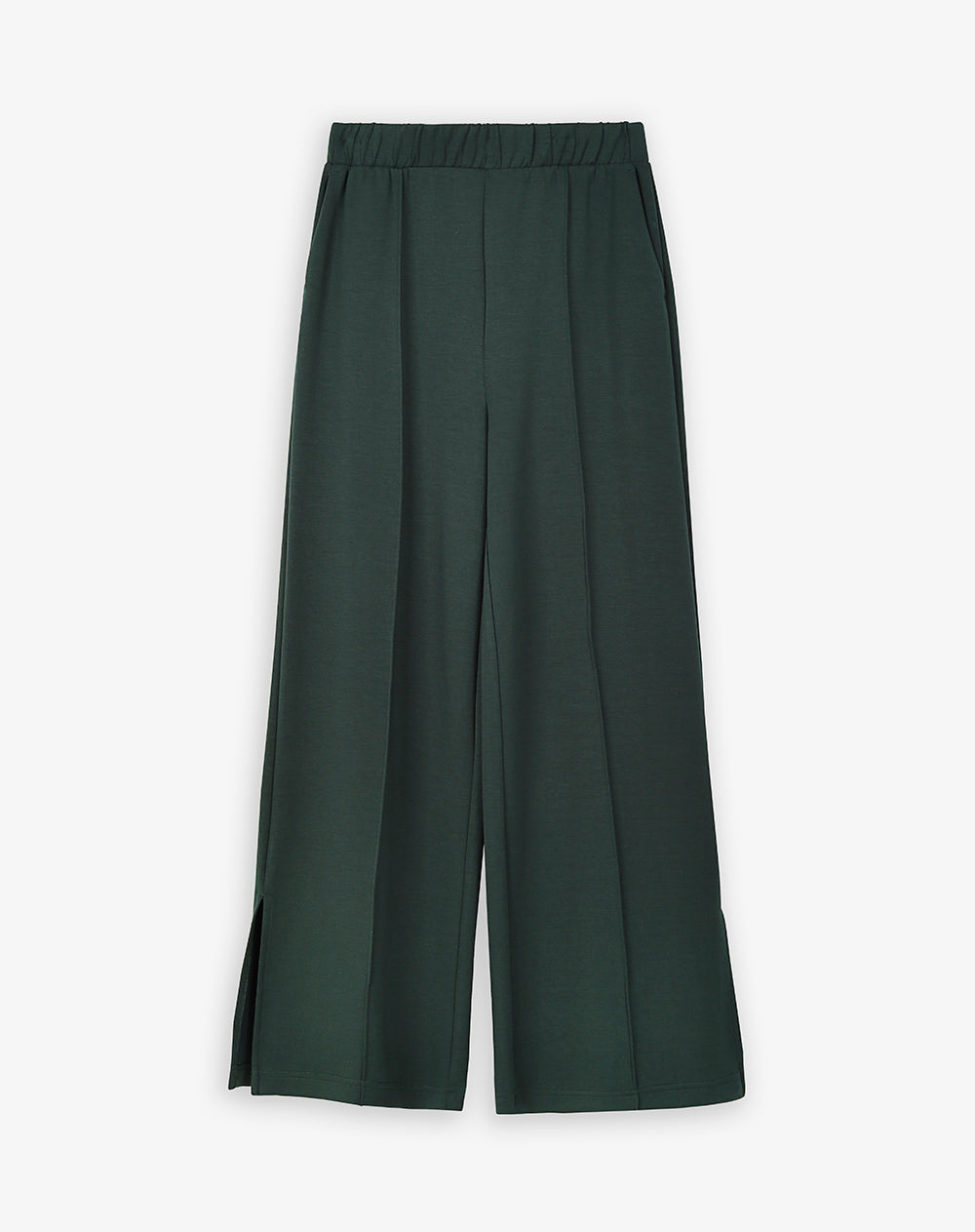 Pantalón tiro alto verde mujer