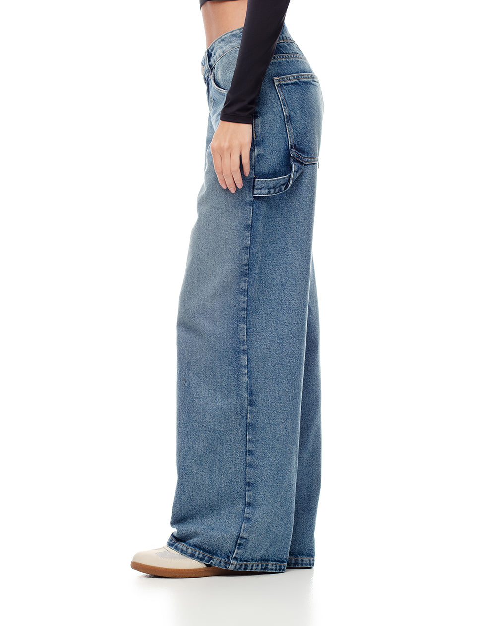 Jean regular fit tiro medio indigo