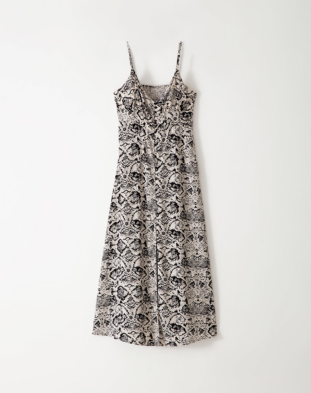 Vestido largo crudo estampado