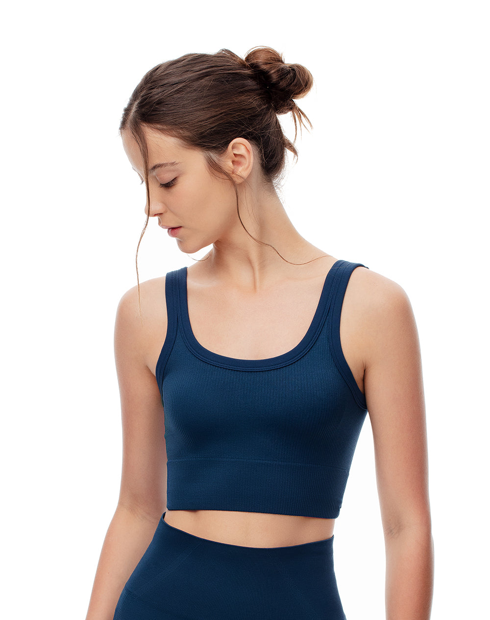 Camiseta cropped fit azul