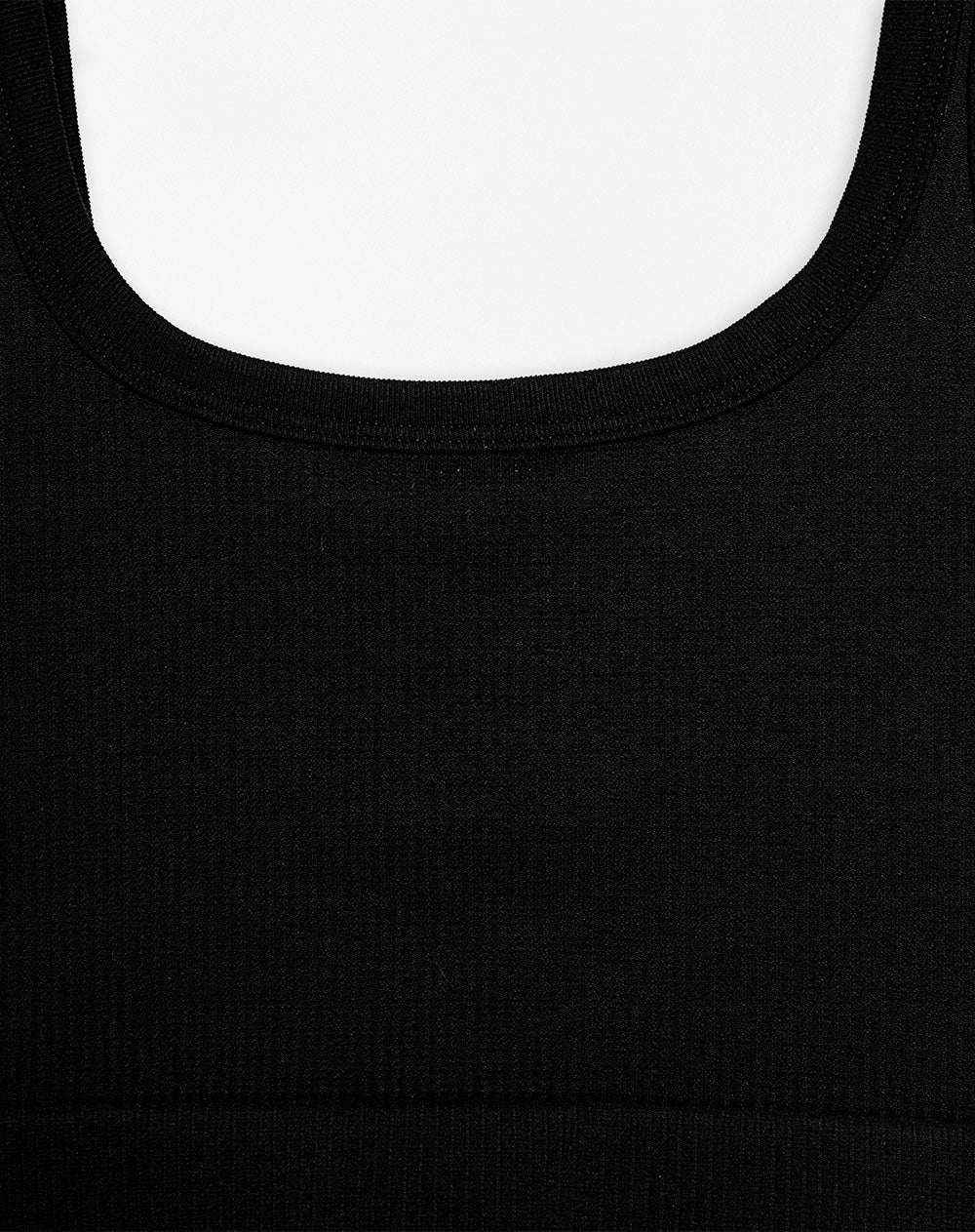Crop top deportivo seamless negro mujer