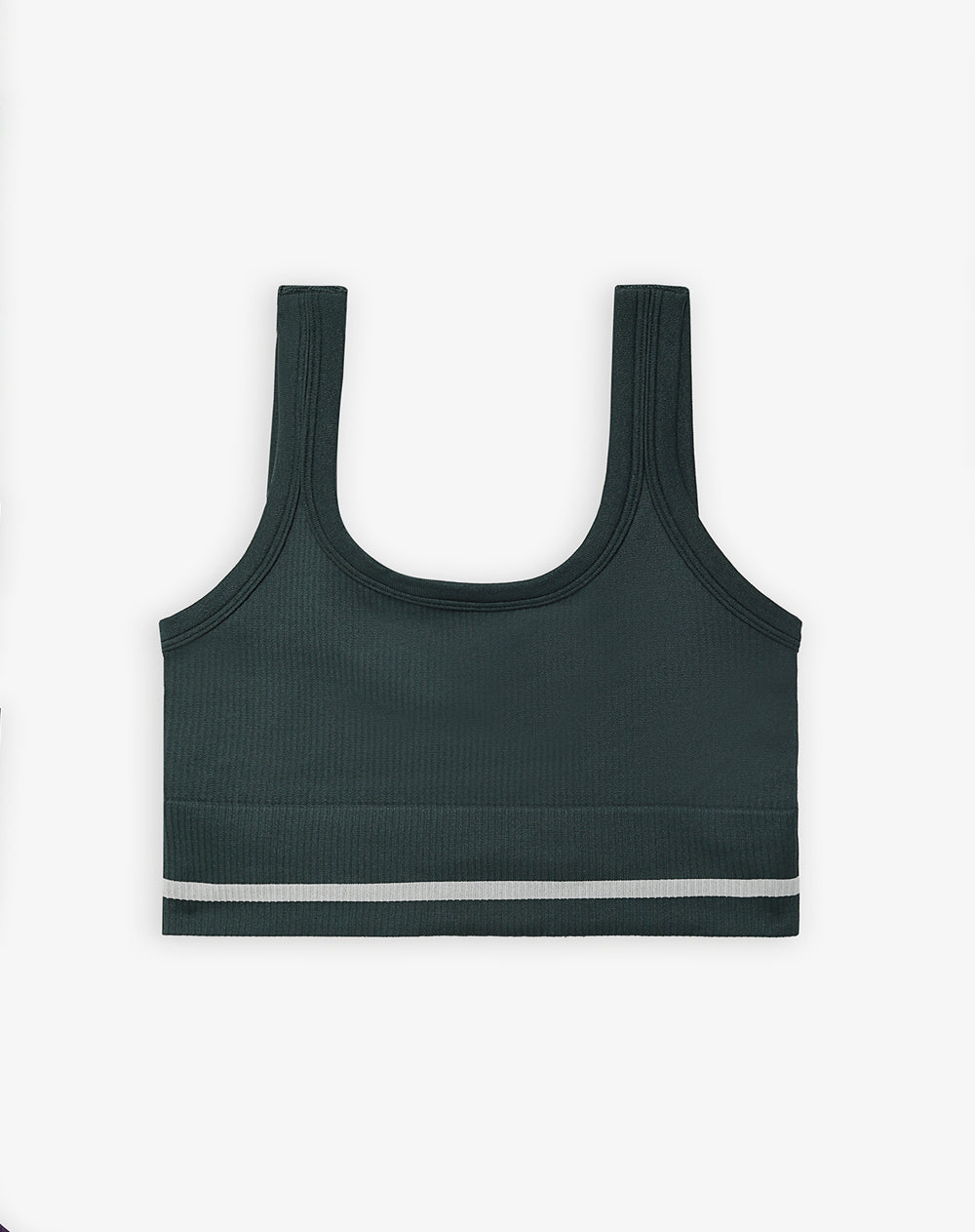 Crop top deportivo seamless verde mujer