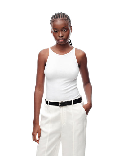 Camiseta Lapi fitted fit tiras blanca