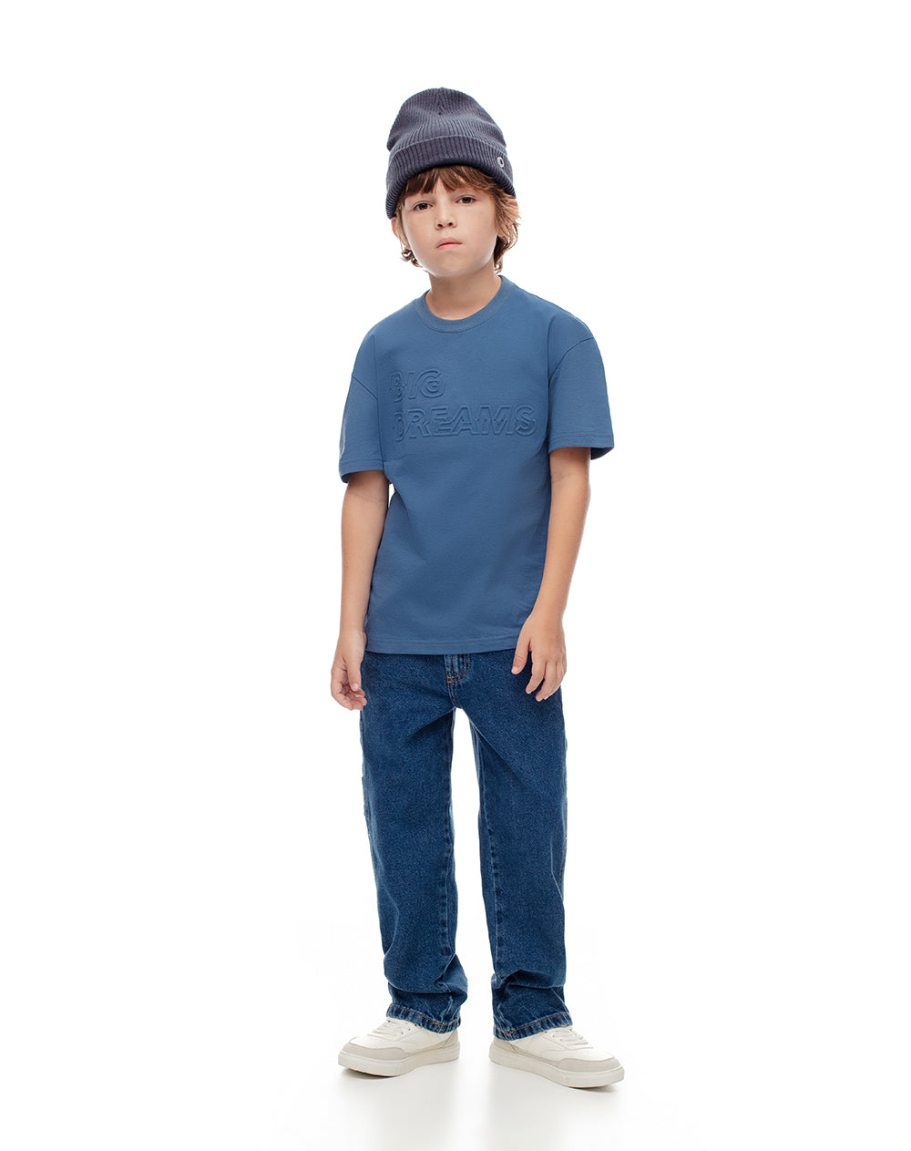 Camiseta fit manga corta azul