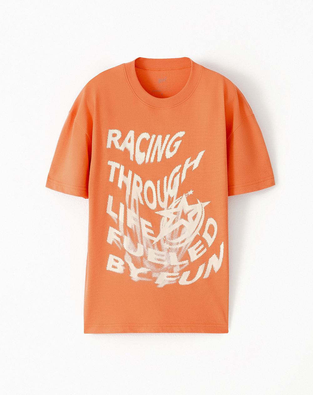 Camiseta fit manga corta naranja
