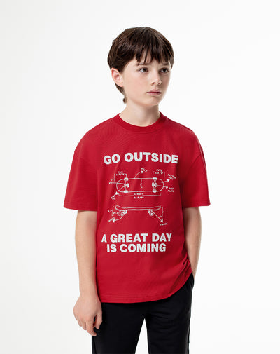 Camiseta fit manga corta roja