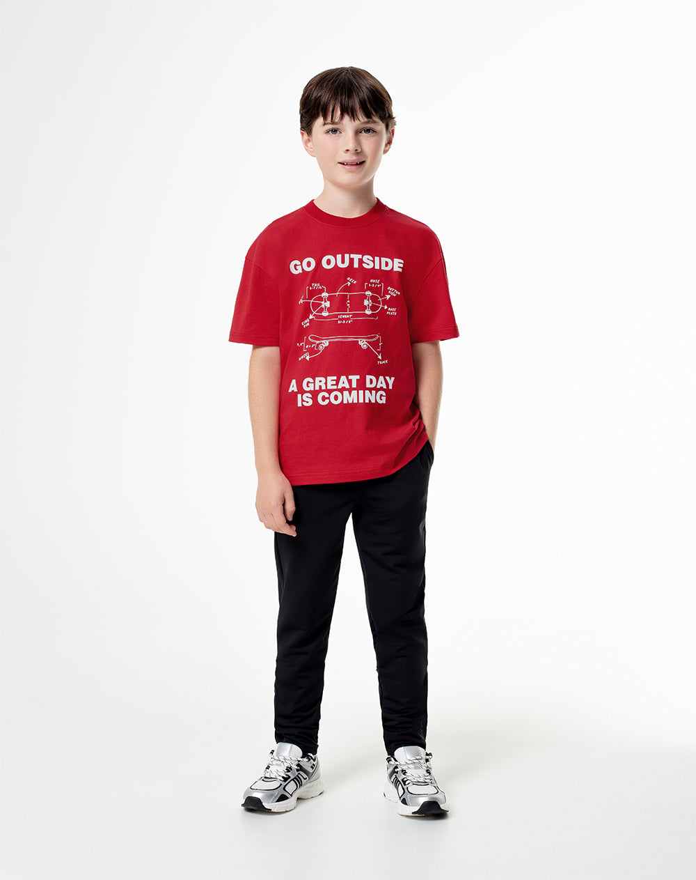 Camiseta fit manga corta roja