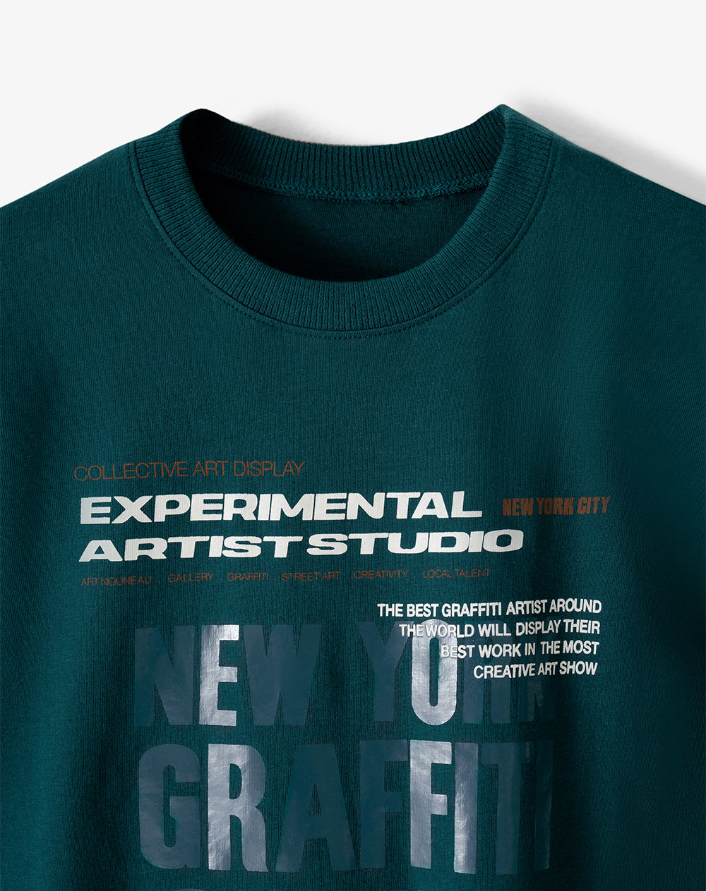 Camiseta regular fit manga corta verde