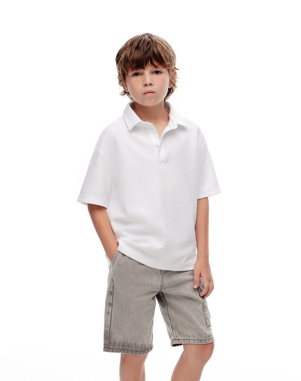 Camisa polo para niño, acompaña su ritmo diario con Gef, image size:1000x1263