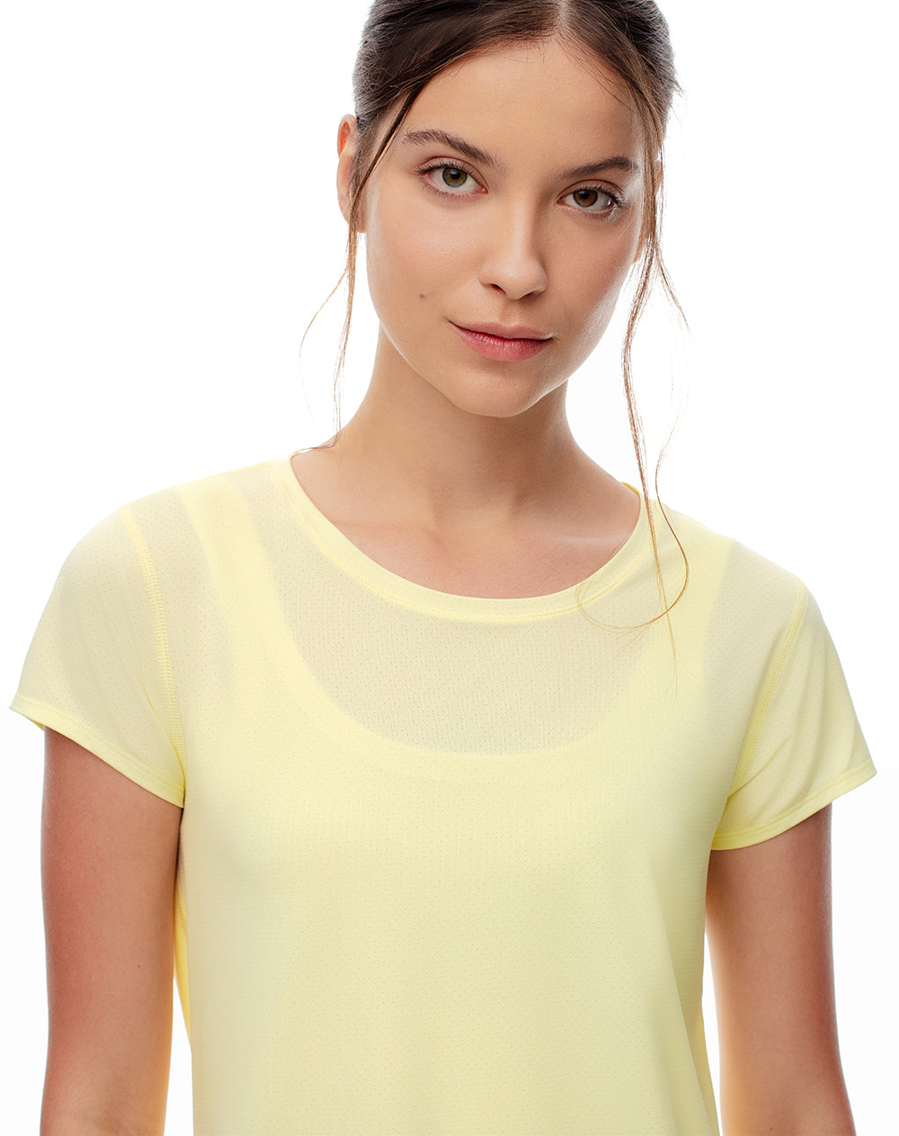 Camiseta regular fit manga corta amarilla