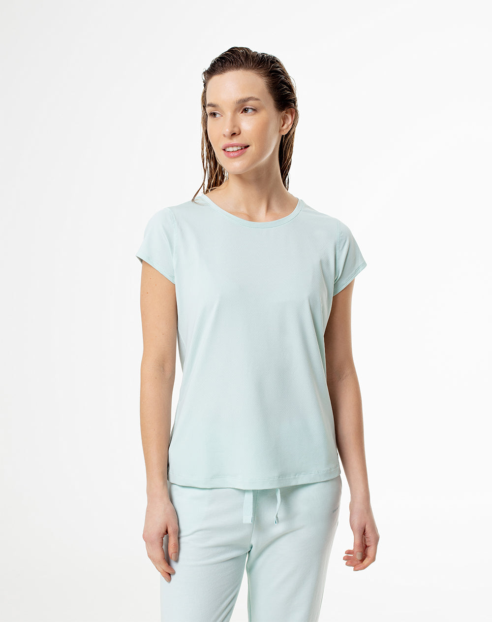 Camiseta Lara regular fit manga corta azul