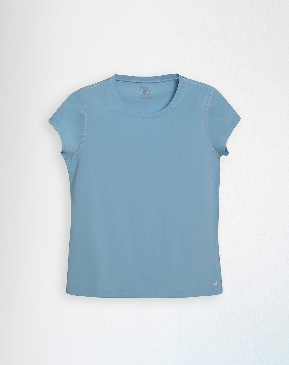 Camiseta deportiva secado rápido azul mujer