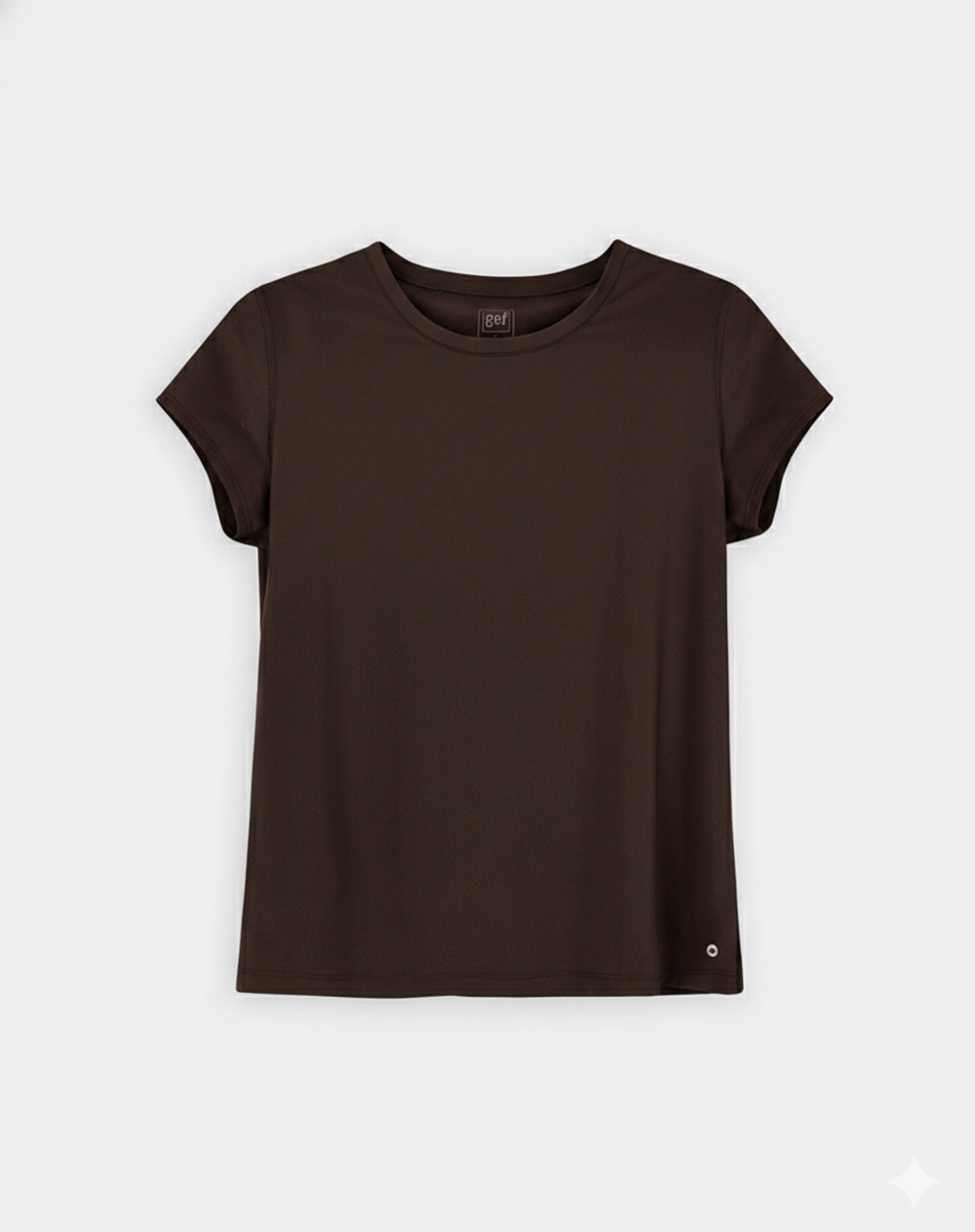 Camiseta deportiva secado rápido chocolate mujer