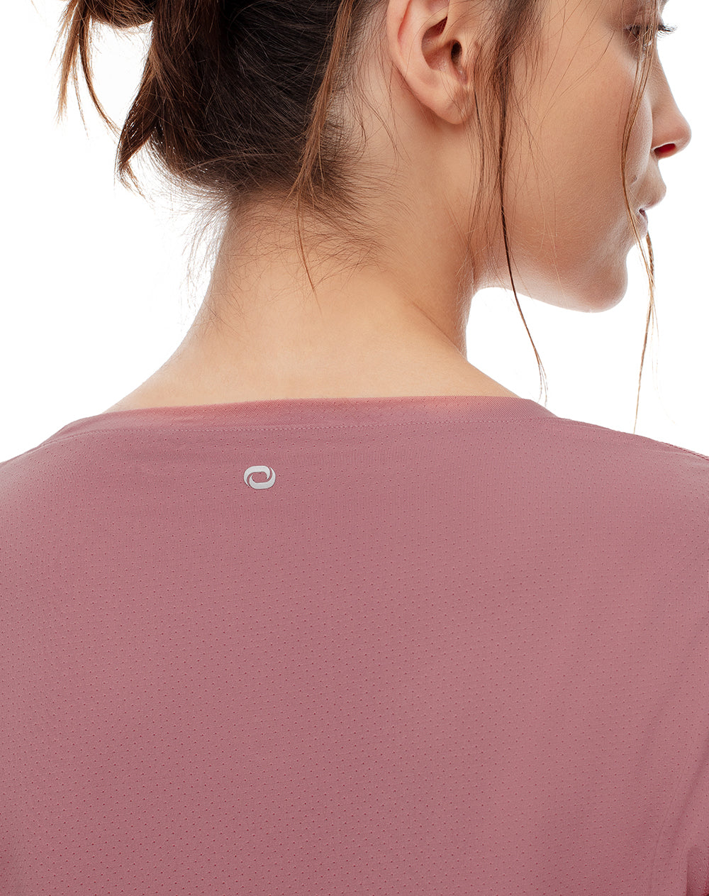 Camiseta deportiva secado rápido malva mujer