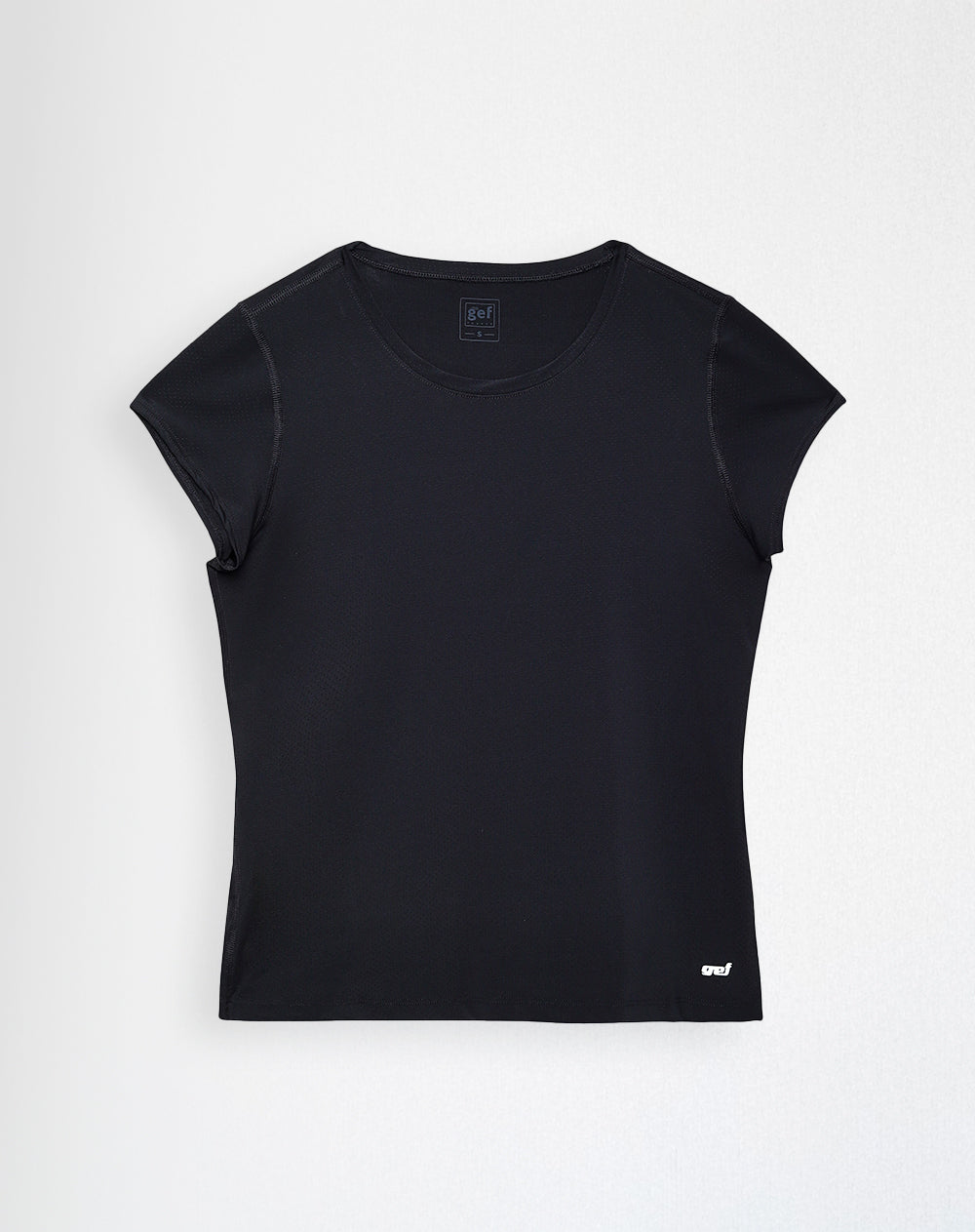 Camiseta Lara regular fit manga corta negra