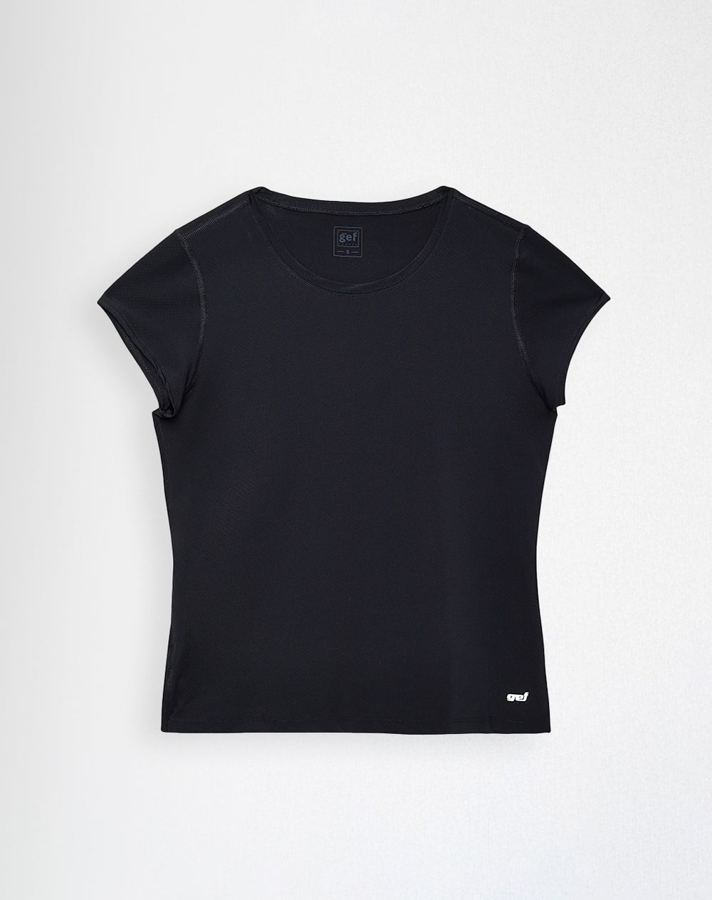 Camiseta deportiva secado rápido negra mujer