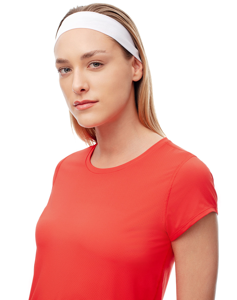Camiseta deportiva secado rápido roja mujer