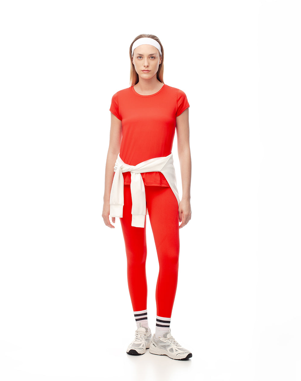 Camiseta deportiva secado rápido roja mujer