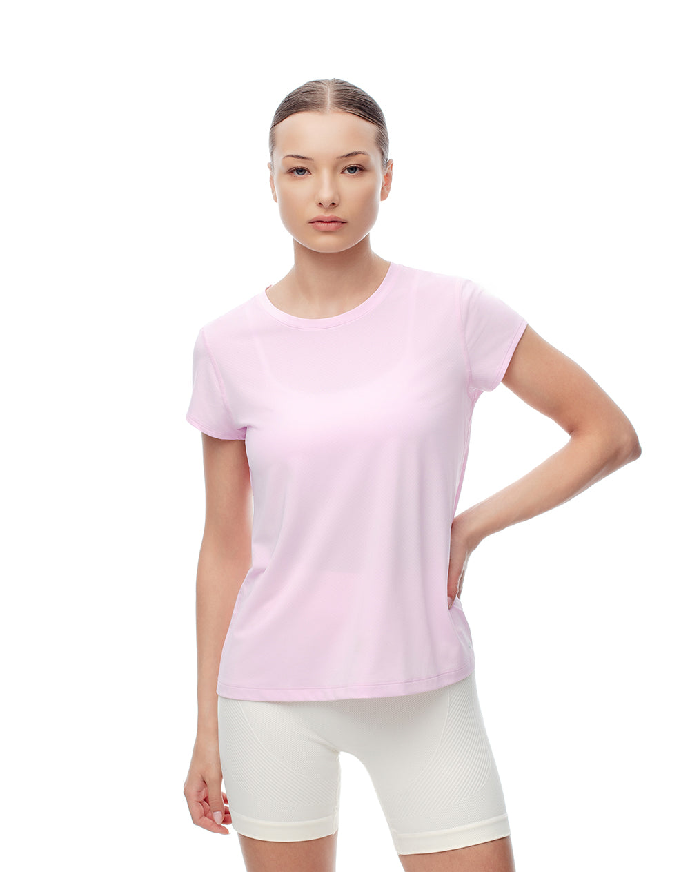 Camiseta deportiva secado rápido rosa mujer